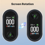 MOES  3-in-1 Plug-in CO Detector Display with Temperature & Humidity Sensor Built-in Alarm Sound Warning for Home Security Plug and Play