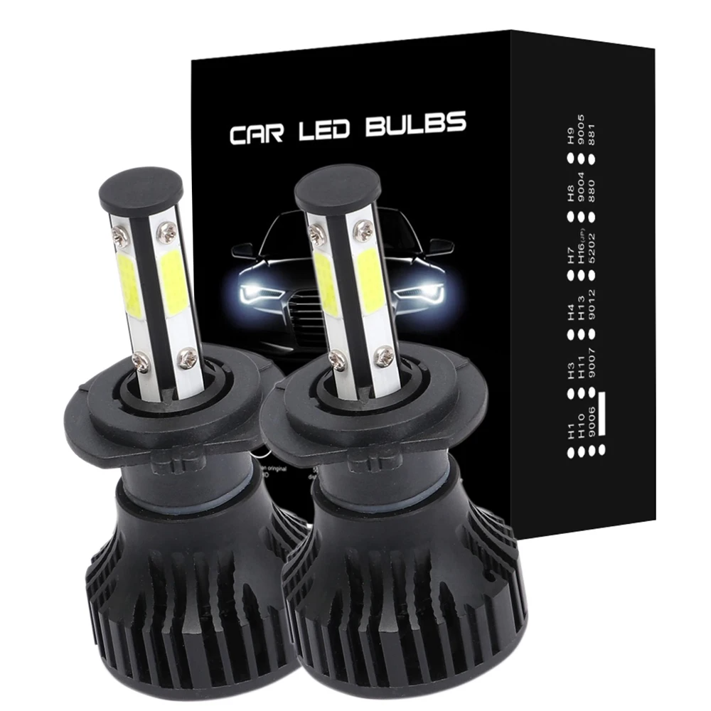 H1 / H3 / H4 / H7 / 9005 / 9006 Pair Car LED Headlight 6500K White 12V 16000LM/Set Car Headl Lamps IP67 Waterproof Level