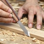 Long Neck Marking Knife Carbon Steel Blade 60 Degree Angle Solid Wood Handle Precise Cutting Professional Woodworking Tool for Joinery Cabinetmaking Furniture Making
