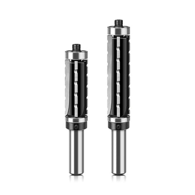 1/2 Inch 12.7mm 12mm Shank Spiral Flush Trim Router Bits Top & Bottom Bearing Router Bit with 3/4"(19mm) Cutting Diameter For Woodworking Milling Cutter