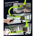 EU US Direct CIGMAN CM-S04 16 Lines Green Beam Laser Level 4x360° Self Leveling LCD Display 30m Range Rechargeable Battery IP54 Outdoor Pulse Mode Tool
