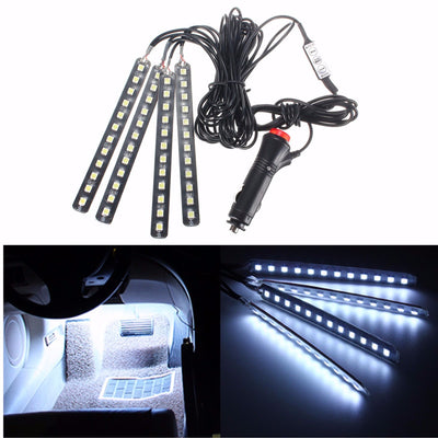 LinkMejor 12V 48LED 5050smd Car Decorative Atmosphere Light Strips SUV Interior Footwell Neon Lamp