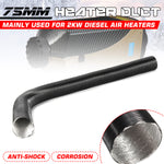 75mm Heater Duct Pipe Hot Cold Air Ducting For Diesel Heater Planer