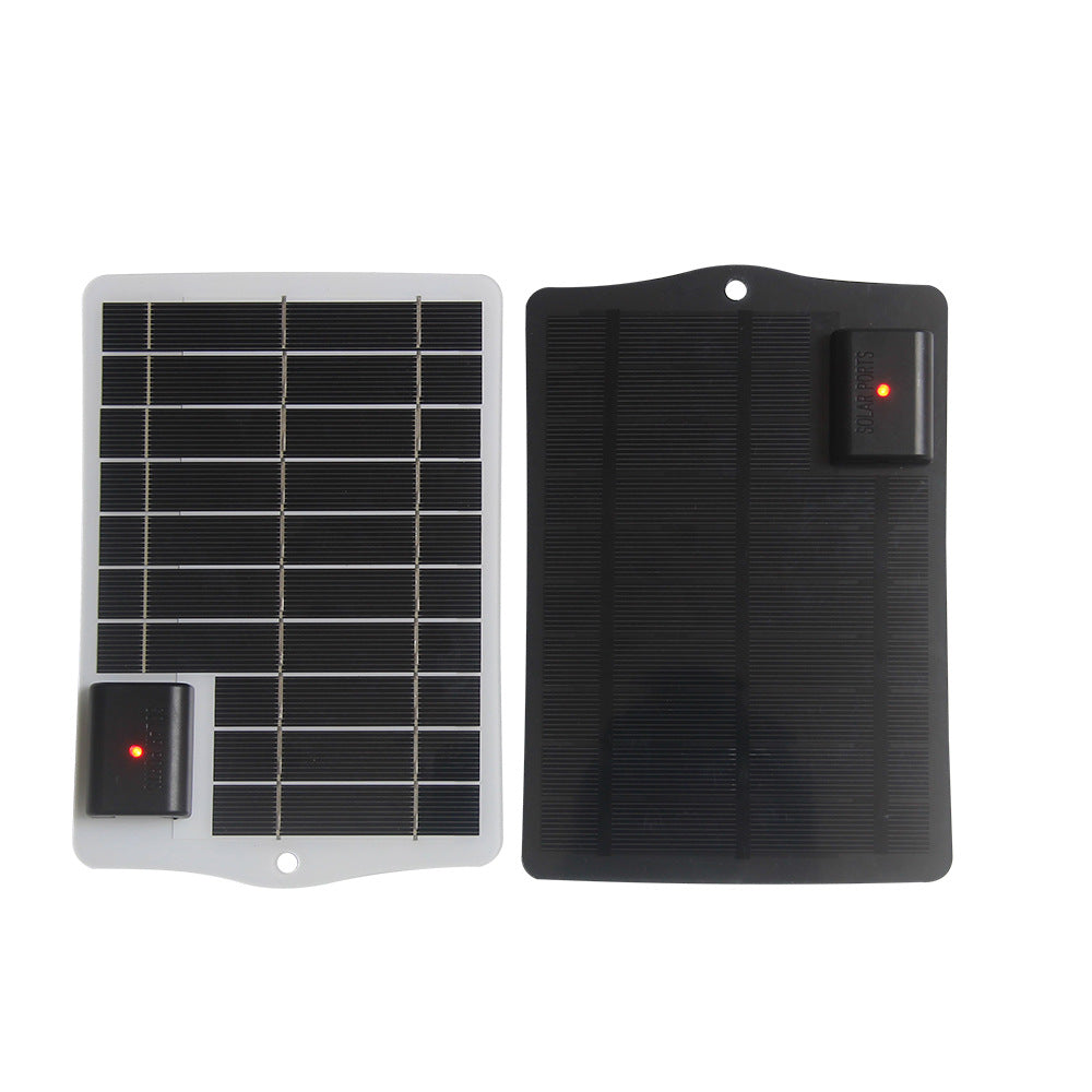 3.5W 5V Solar Panel Charger USB Output Monocrystalline Silicon High Efficiency Waterproof Portable for Outdoor Emergency and Charging Electronic Devices
