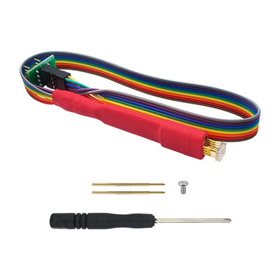 LinkMejor Chip Programming Probe 8x6/6x5 Burn Write Probe 1.27mm Pitch 3D-Shaped Handheld Block 2x4Pin Cable with Elastic Stopper