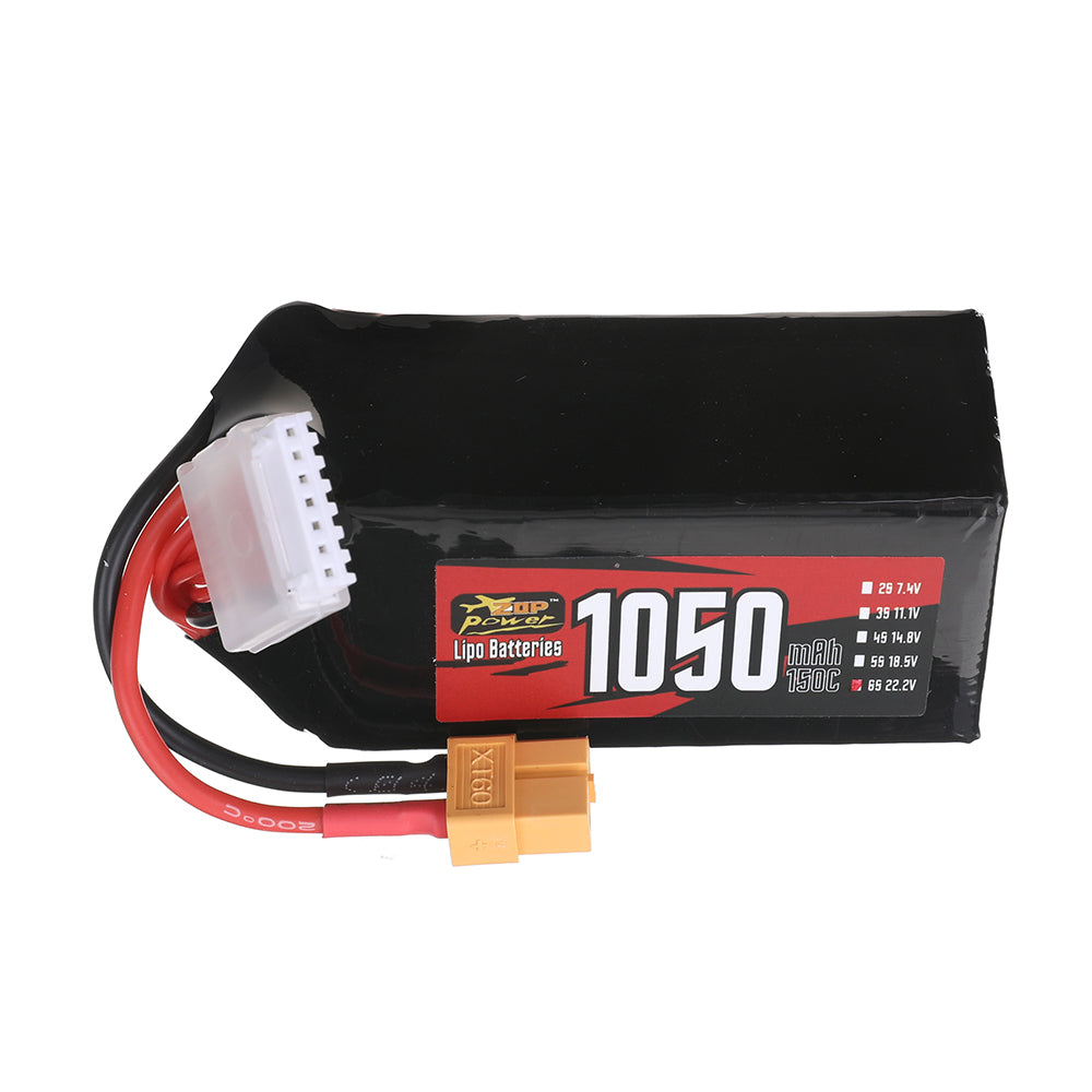 LinkMejor Power 22.2V 1050mAh 150C 6S LiPo Battery XT60 Plug for RC Drone