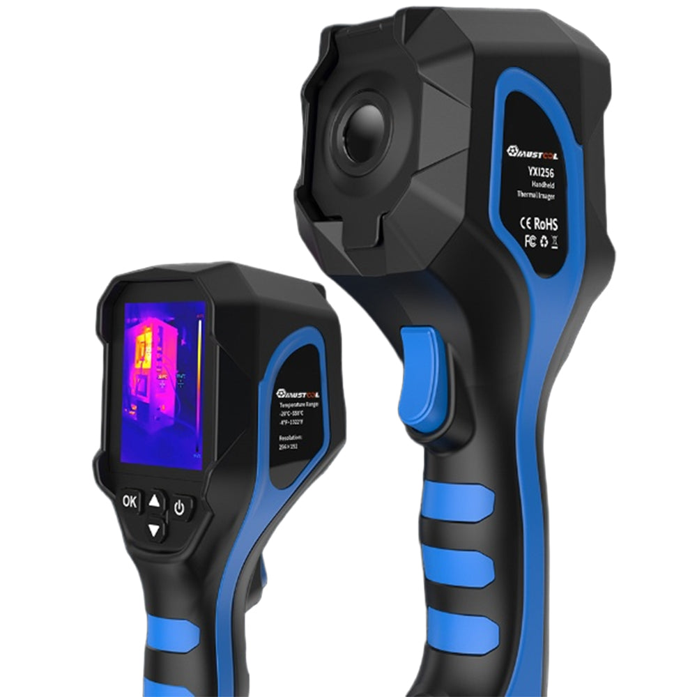 LinkMejor 256x192 Visible light Thermal Imager Dual lens High Resolution Infrared Camera Wide Temperature Range Industrial 550℃ Handheld Thermal Imaging Device Rechargeable Battery