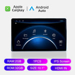 10.1" HD 1280*800 Android 13 Car Headrest Monitor Tablet For Back Seat Multimedia Apple Carplay Ambient Lights BT SD -Input
