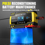 iMars 12V 24V 8A 4A Touch Screen Pulse Repair LCD Battery Charger For Car Motorcycle Lead Acid Battery Agm Gel Wet