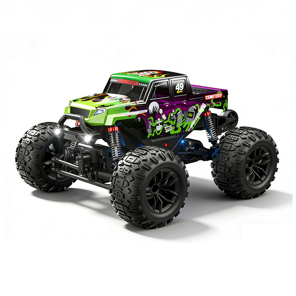 LinkMejor C8830 RTR 1/18 2.4G 4WD RC Car Off-Road Climbing Truck Full Proportional Control LED Light All Terrain Large Foot Dual Motors High Speed Vehicles Models Toys