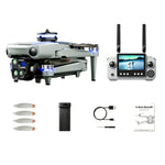 LinkMejor P50 GPS 5G WiFi FPV with 4.5inch LCD Screen Controller 1080P HD Dual Camera Servo Gimbal 360° Obstacle Avoidance Brushless Foldable RC Drone Quadcopter RTF