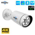 1/2Pcs Hiseeu 4K 8MP PoE IP Camera Outdoors Night Vision Motion Detection Two-way Intercom H.265+ Video Surveillance Audio Record CCTV Home Security Cameras