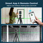 EU US Direct CIGMAN CM-G16 CM-G16T 16Line  4 x 360° Green Laser Level Self-Leveling USB-C Rechargeable 4000mAh Remote App Control IP54 5/8"-11 Tripod Adapter