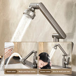 Universal G1/2 Hot and Cold Rotating Faucet 1080 Degree Rotation Copper Material Dual Mode Output Lift Type for Kitchen Bathroom Optional