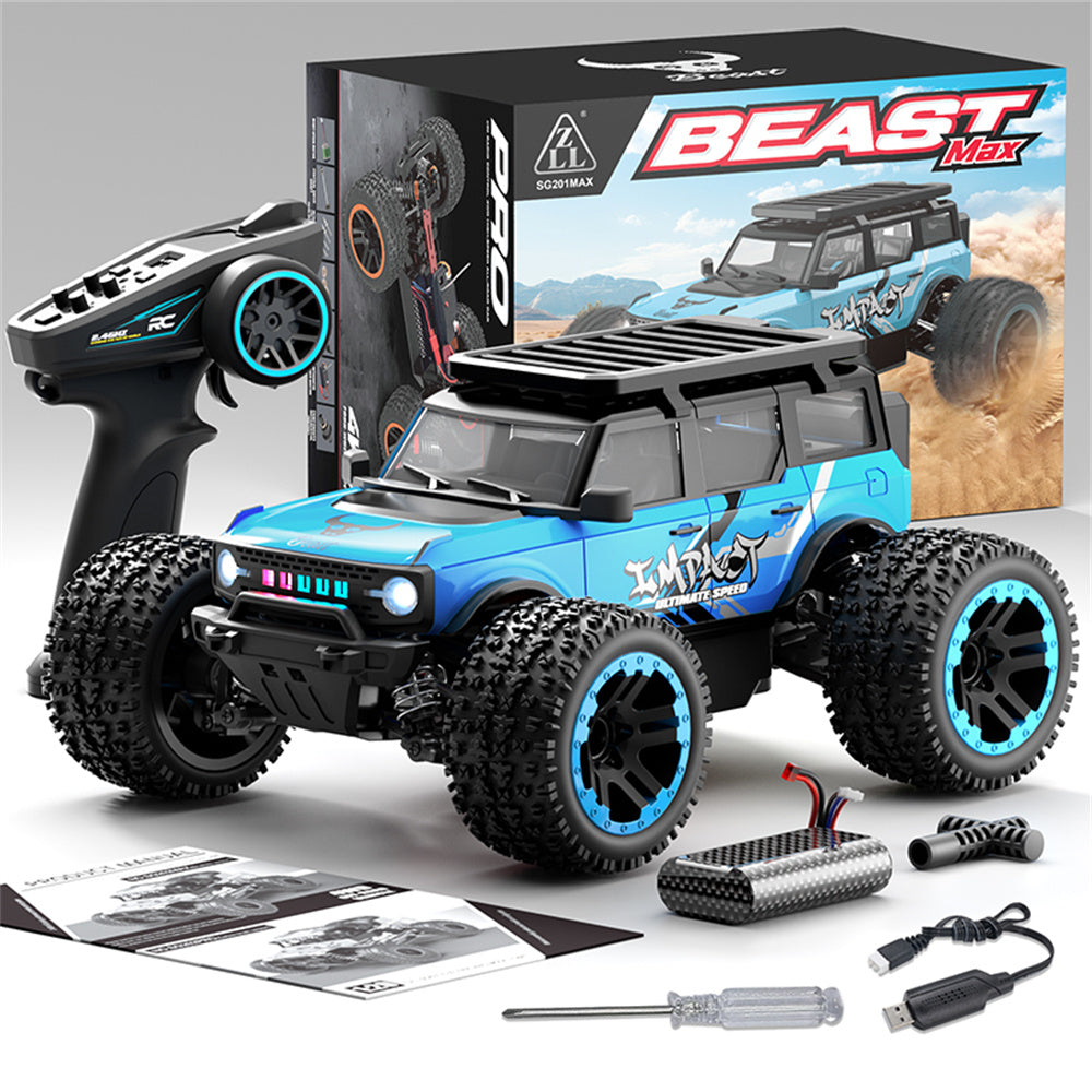 LinkMejor SG201 PRO/MAX RTR 1/20 2.4G 4WD 40km/h 55km/h Brushed/Brushless RC Car Off-Road Truck LED Lights Metal Drive Shafts Full Proportional Vehicles Models Toys