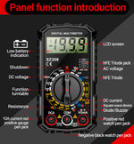 LinkMejor Professional Digital Multimeter High Precision AC/DC Voltage Current Resistance Tester with Low Battery Indication ABS Material Ideal for Electrician Maintenance Tasks