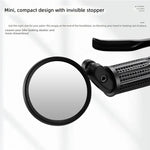 WEST BIKING Bicycle Bar End Mirror 62mm HD Convex Wide Angle Lens 360 Adjustable Lightweight Nylon Handlebar Side Mirror for Road Mountain Bike Cycling Safety