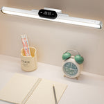 Elfeland 40cm Rechargeable LED Desk Clock Lamp with Remote Eye-Caring Light Magnetic Mount Dimmable 3 Color Temperatures Timer Function