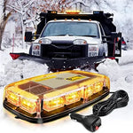 48 LED Magnetic Emergency Strobe Lights Roof Top Car Safety Warning Flashing Light 12V/24V Amber Stroboscopes Trucks Police Lamp
