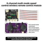 8-Channel 2.4GHz Wireless Remote Control Module Kit with Dual-Thumbstick Design for DIY Remote Control Cars And Boats