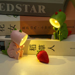 Mini Night Light LED Adjustable Desk Lamp Book Light Dinosaur Cute Pet Light Eye Protection Table Lamp Home Room Decoration