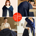 LinkMejor Heated Throw Blanket 6 Heating Zones Trible Gears Temperature Level Control Washable Smart Warm Blanket for Winter Car Camping