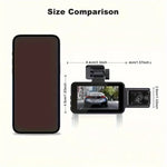 3 inch Triple Car Front Windshield Record WIFI Car DVR Monitoring Night Vision 1080P HD Camera Car DVR Cam with 64G Memory Card