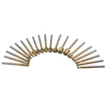 LinkMejor 20Pcs Titanium Coated Rotary File Cutters HSS Mini Burr Wood Working Milling Carving Rasp Drill Bits