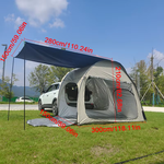 Xmund Camping SUV Tail Tent with Rainfly, Outdoor Car Trunk Tent, Sun Shade for Self-Driving Trips, Multi-functional Bicycle Tent, Providing Shade and Shelter for Car Camping