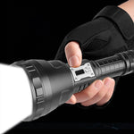 3000LM Strong Light Flashlight Large Light Cup Fixed Focus Outdoor Flashlight With Electronic Display