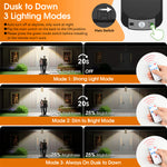 Elfeland Solar Powered Outdoor Wall Light Remote Control Waterproof 3 Lighting Modes Energy Saving Balcony Garden Decoration Light