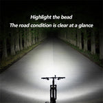 LinkMejor B4 120dB Tweeter Anti-Fog Bicycle Headlight Smart Light Sensing Digital Display Wireless Remote Control Bike Light for Night Cycling