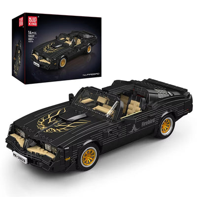 Mould King 10029 1 /16 Scale The MOC Firebird Building Block Assembly 70s Convertible Vintage Car Model Brick Set 1557PCS Kids Christmas Gift