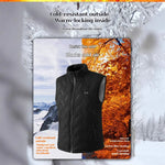 LinkMejor 9 Zone Heated Vest for Men Women USB Charging Dual Control Winter Warm Casual Sleeveless Clothing