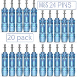 20PCS Dr Pen Ultima M8S Replacement 12/18/24/36/42/Nano-R Pins Cartridges Compatible with Dr Pen A9 A8S M8S Bio Pen Q2 Skin Rejuvenating Microneedling Accessory Enhanced Serum Penetration