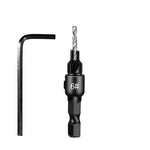 5PCS Countersink Drill Bit Set +1PC Wrench Wood Tools Carpentry Woodworking Drill Bit Pilot Holes Hex Shank Screw Size #5 #6 #8 #10 #12