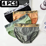 4Pcs/Lot Men's Underpants Comfy Soft Men Panties Sports Personality Briefs Breathable Large Size Panty Briefs for Men Underwears