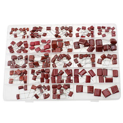 200PCS 23 Values CBB Capacitor Assortment Kit Metallized Polyester Film 400V 630V High Voltage ±5% Tolerance for Electronic Projects