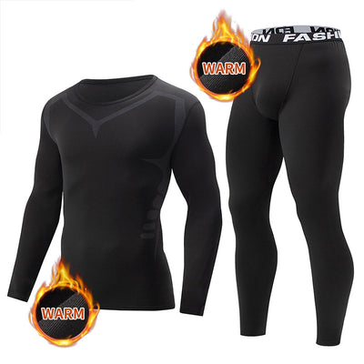 LinkMejor Men's Thermal Underwear Set, Long johns set, Compression Thermal Base Layer Set, Moisture Wicking & Breathable Basic Long Sleeve & Letter Belt Leggings Winter Thermal Wear, Men's Thermal Clothing