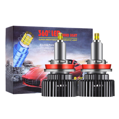 H1/H4/H7/H11/9006 360° LED Car Headlight Bulbs High Power 70W Super Bright Focusing High Power  7000LM Car LED Headlight