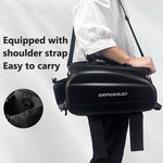 LinkMejor 17-30L EVA Hard Shell Bicycle Trunk Pannier with Reflector & Shoulder Strap Multi Functional Waterproof Rear Seat Frame Bag