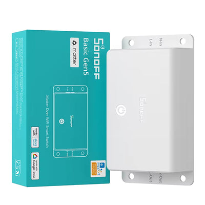 LinkMejor Basic Gen5 Matter Over WiFi Smart Switch BASIC-1GS Matter Protocol Large Touch Surface Reliable Work with Apple Ecosystem Alexa Google Home