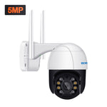 LinkMejor QF518 5MP Pan/Tilt AI Humanoid Detection Auto Tracking Cloud Storage Waterproof WiFi IP Camera with Two Way Audio Night Vision