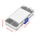 720pcs M3 Carbon Steel Black Round Head Screw Countersunk Head Flat Head Bolt Set Hex Hexagon Socket Screw Assortment Kit