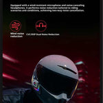 E01 RGB Helmet Headset Wireless bluetooth Earphone Stereo Bass Sound CVC DSP Dual Noise Cancelling Voice Assistant IPX6 Waterproof SOS Flashing Signal Motorcycle Helmet Headphones