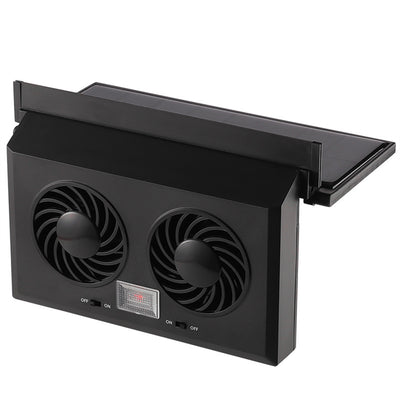 Solar-Powered Light-Controlled Exhaust Fan Dual-fan Car Cooling Powerful Air Circulation for Sedans SUVs Van Trucks