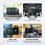 5.0 inch Wireless CarPlay Moto Android Auto Portable Digital GPS Moto Navigation Motorcycle Dashboard Display Screen TPMS
