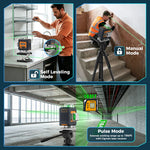 EU US Direct CIGMAN CM-G16 CM-G16T 16Line  4 x 360° Green Laser Level Self-Leveling USB-C Rechargeable 4000mAh Remote App Control IP54 5/8"-11 Tripod Adapter