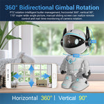 LinkMejor PT205 5G Dual Wifi Smart Robot Camera Wireless PTZ AI Automatic Tracking Motion Detection Security Camera Two-way Audio Night Vision Hieasy APP