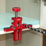 Cabinet Door Jig Dual-Hole Drill Guide for Hinge & Push Latch Installation Aluminum Alloy Hardware Woodworking Locator Tool